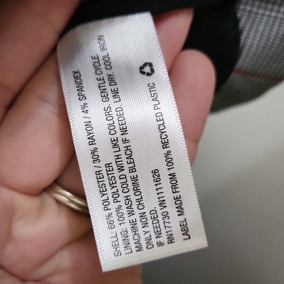 Double Button Blazer Size Medium Career Contemporary Preppy Plaid Glam Formal - Picture 8 of 9